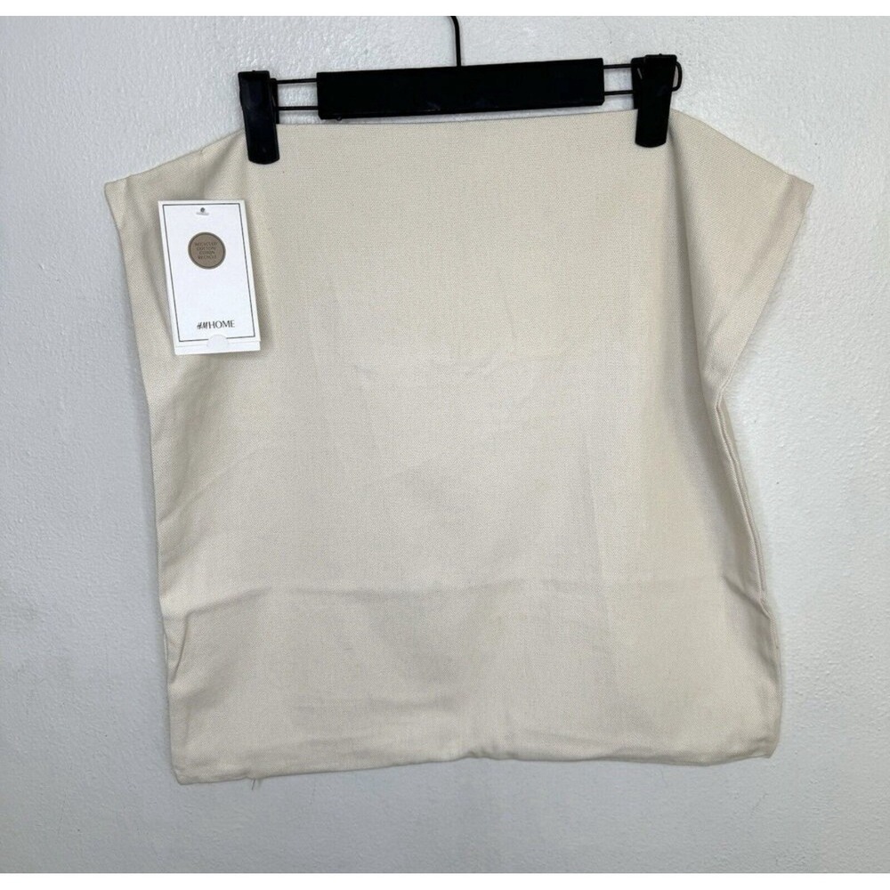 H&M‎ Home Cream Pillow Cover 20x20 Recycled Cotton Neutral Pillow Case New